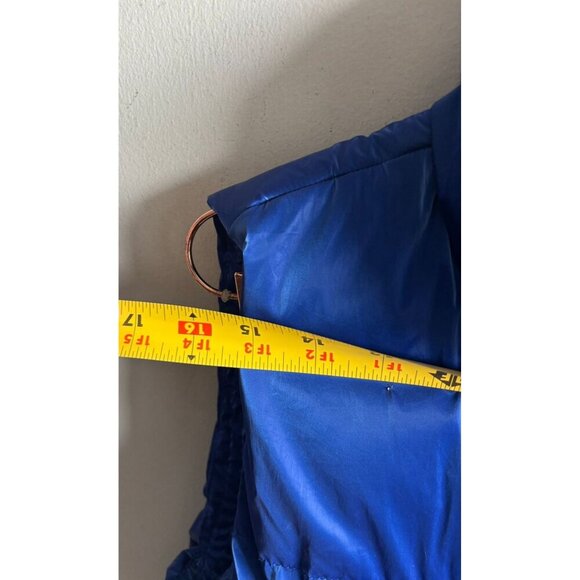 Old Navy Womens Water Resistant Shiny Puffer Vest Blue Size Xs-S - Picture 3 of 11